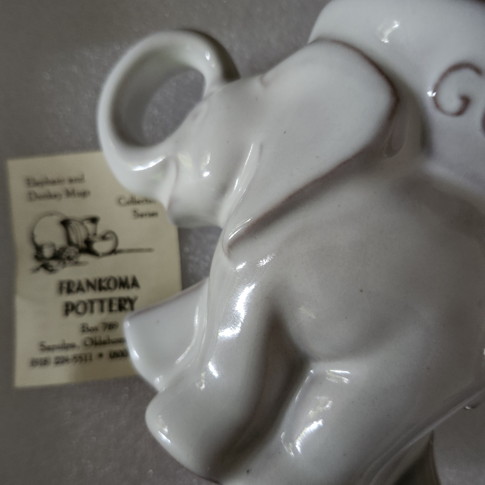 1996 Frankoma Pottery Republican GOP Elephant Political Mug.
